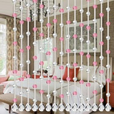 Crystal Glass Rose Bead Curtain Living Room Bedroom Window Door Wedding Decor